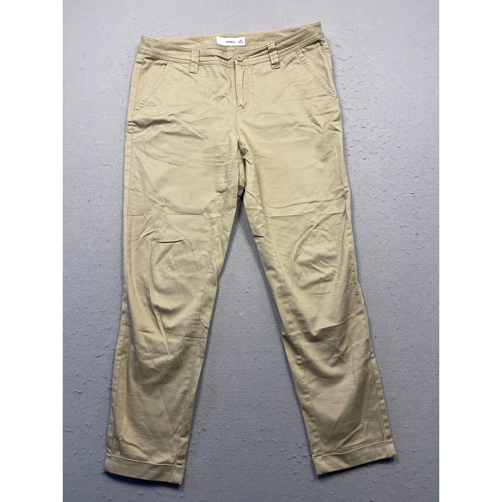 Bossini Chino Pants Cotton Twill Tan Khaki W28 Mens